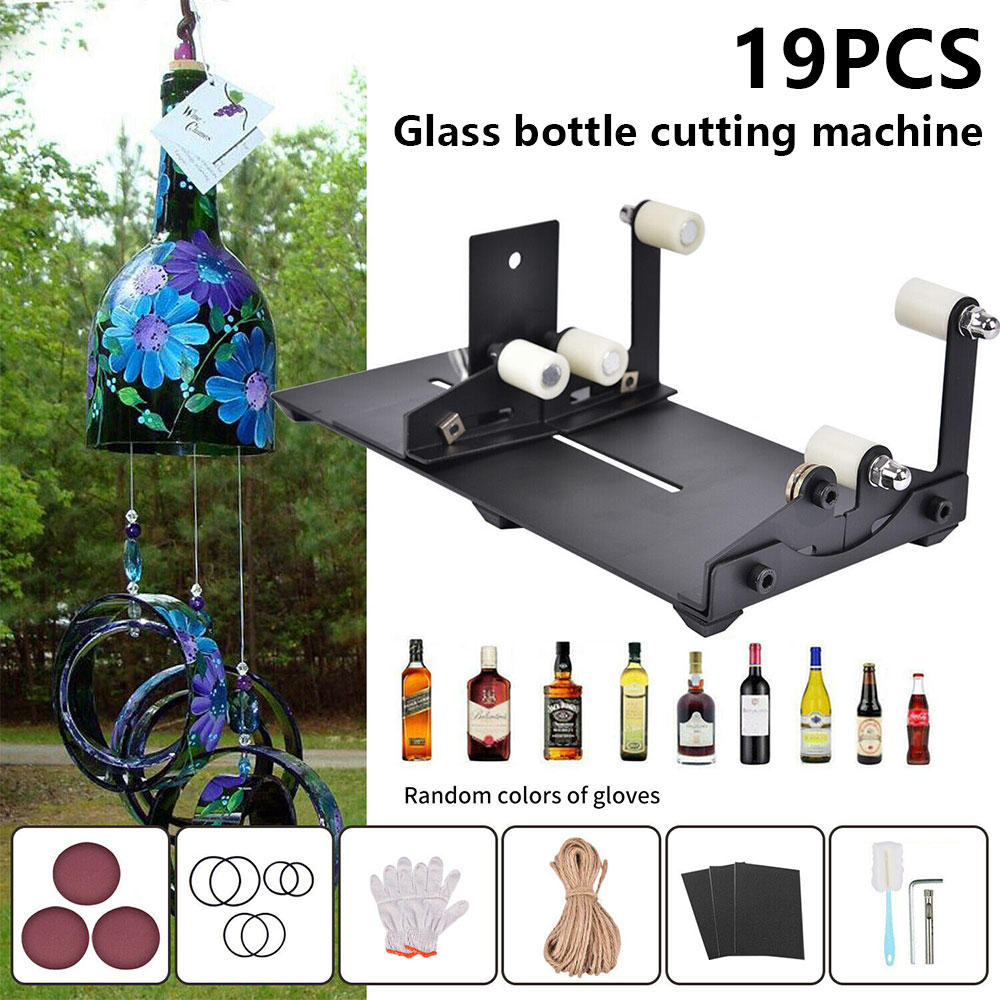 Wine Beer Spirits - Alat pemotong botol kaca 19Pcs persegi