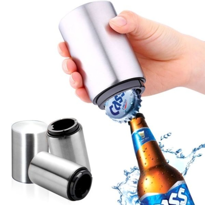 Wine Beer Spirits - Pembuka Botol Bir Otomatis Stainless Steel