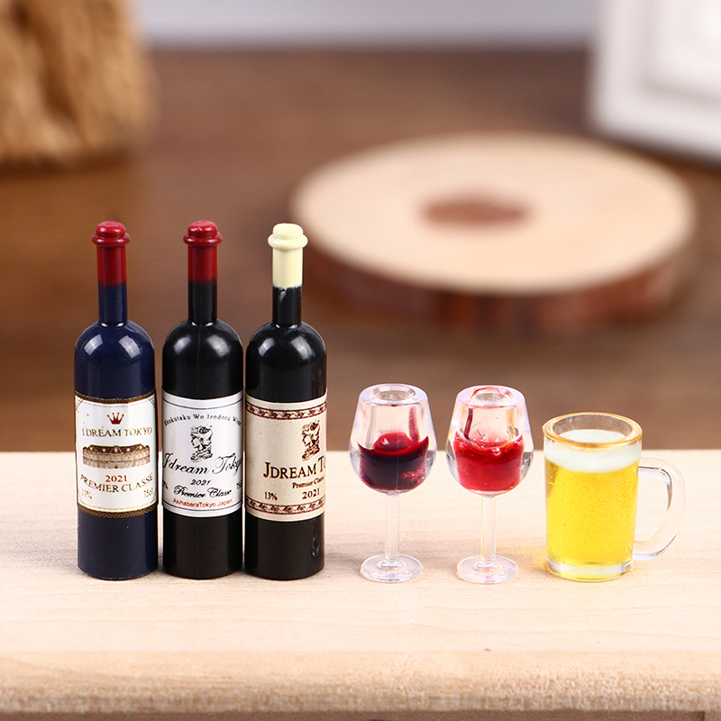 Wine Beer Europe - 5 Buah 1:12 Rumah Boneka Miniatur