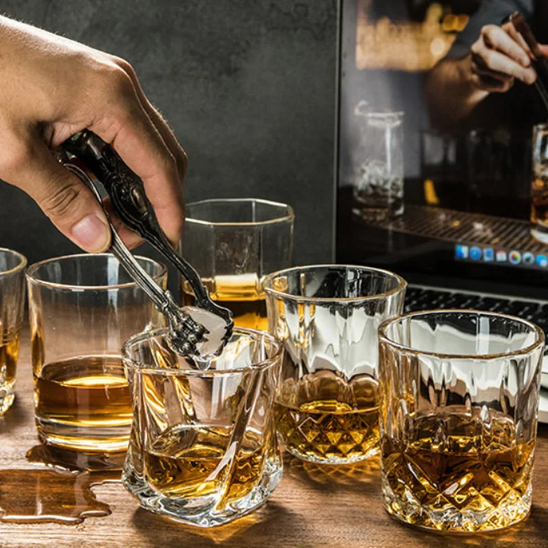 Wine Beer Spirits - Gelas Anggur Buatan Tangan Transparan Mug