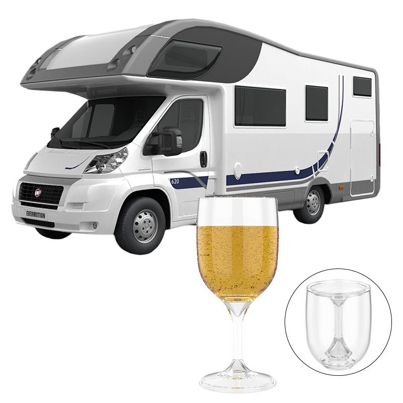 Wine & Beer Quito - Gelas Anggur Lipat Transparan Plastik Food