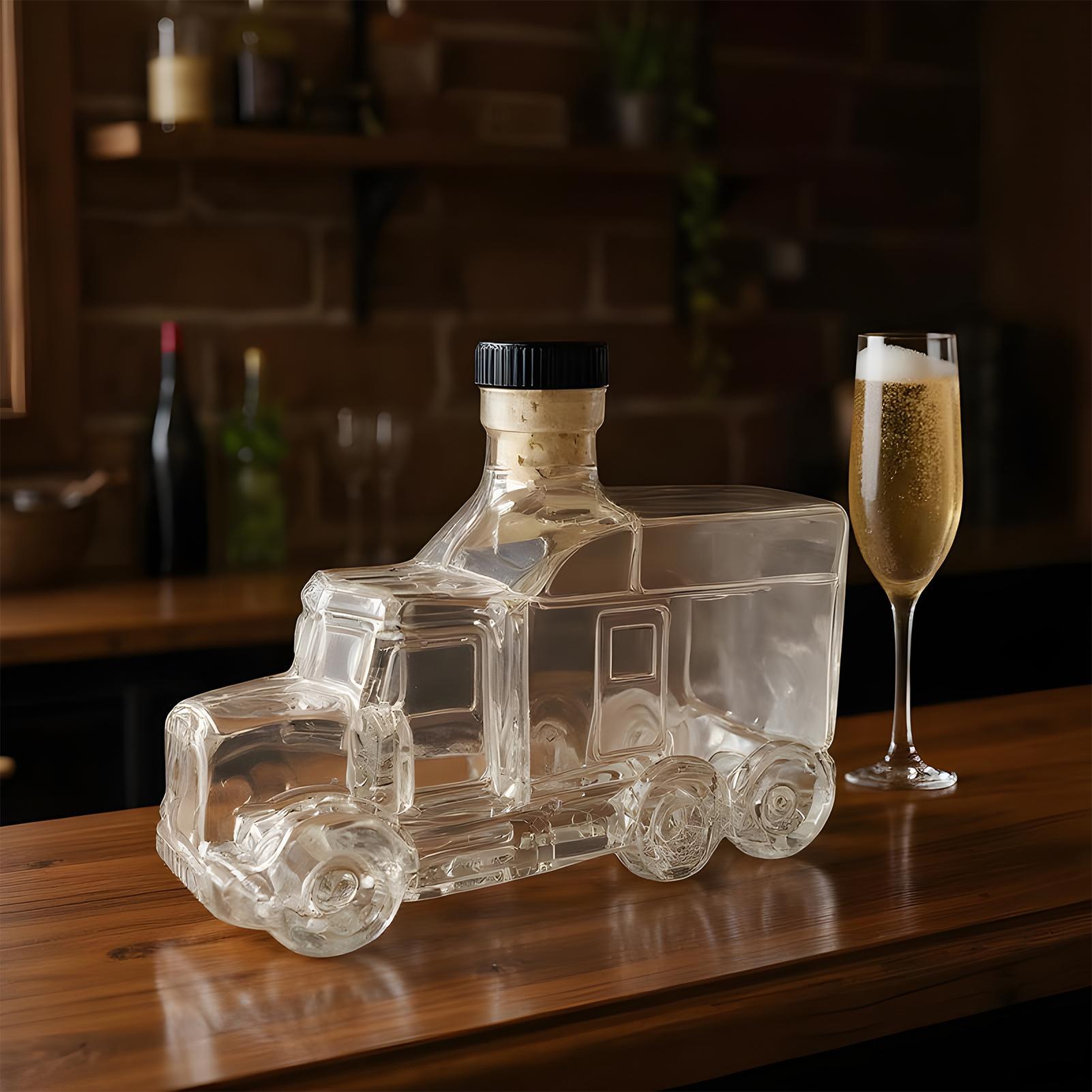 Wine Beer Whiskey - Botol Dekoratif 375ml, Dekanter Bourbon, Wadah