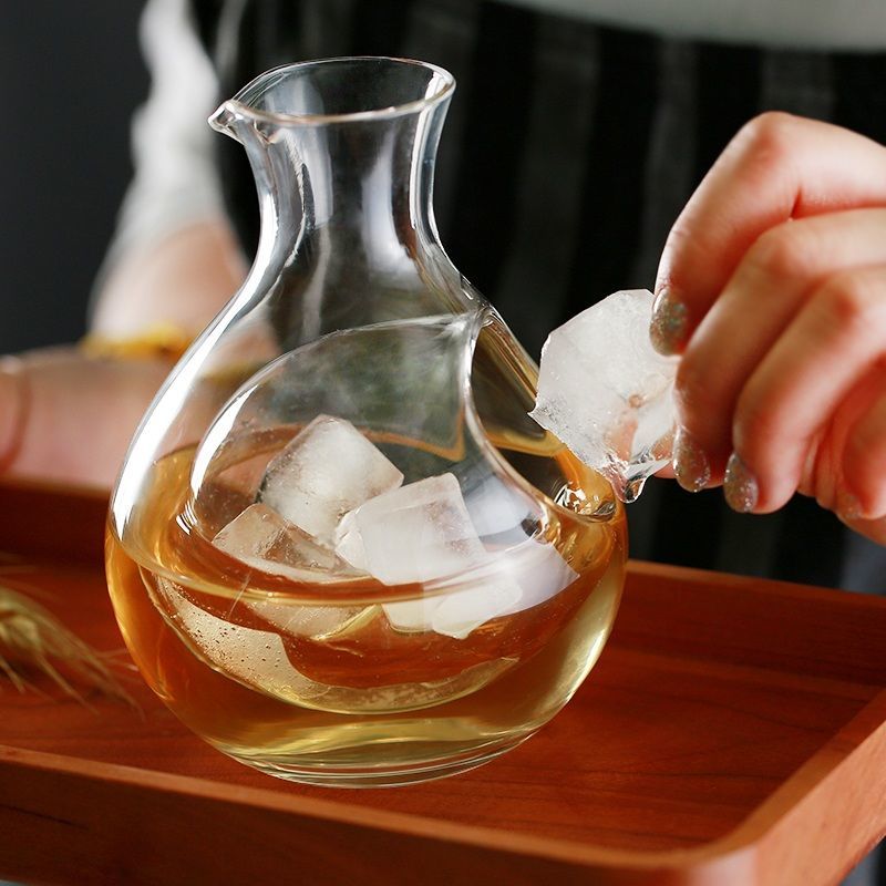 Wine Beer Whiskey - Karafe Kaca Kristal Bening Bebas Timbal,