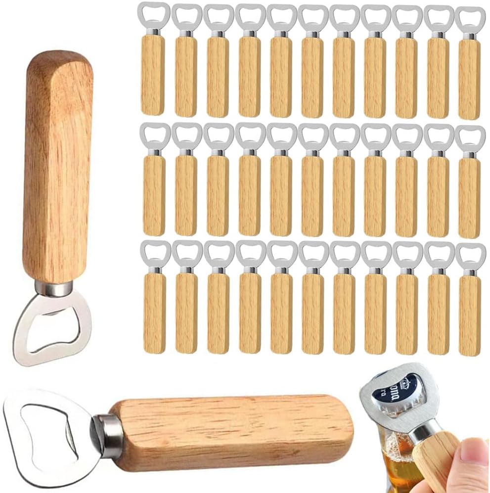 Wine Beer Spirits - Pembuka Botol Kayu Pembuka Kaleng Bir