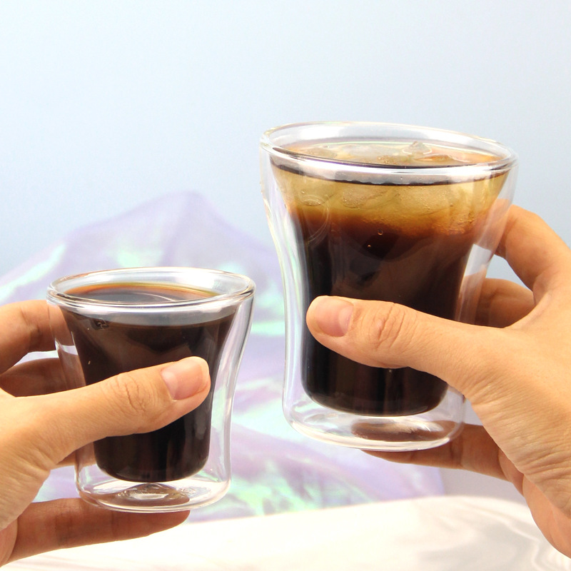 Cangkir kaca dinding ganda, ge - Wine Beer Coffee Drink ulasan dan harga