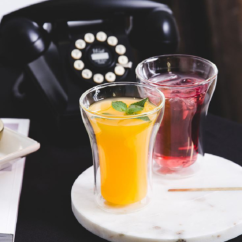 Cangkir kaca dinding ganda, ge - Wine Beer Coffee Drink ulasan dan harga