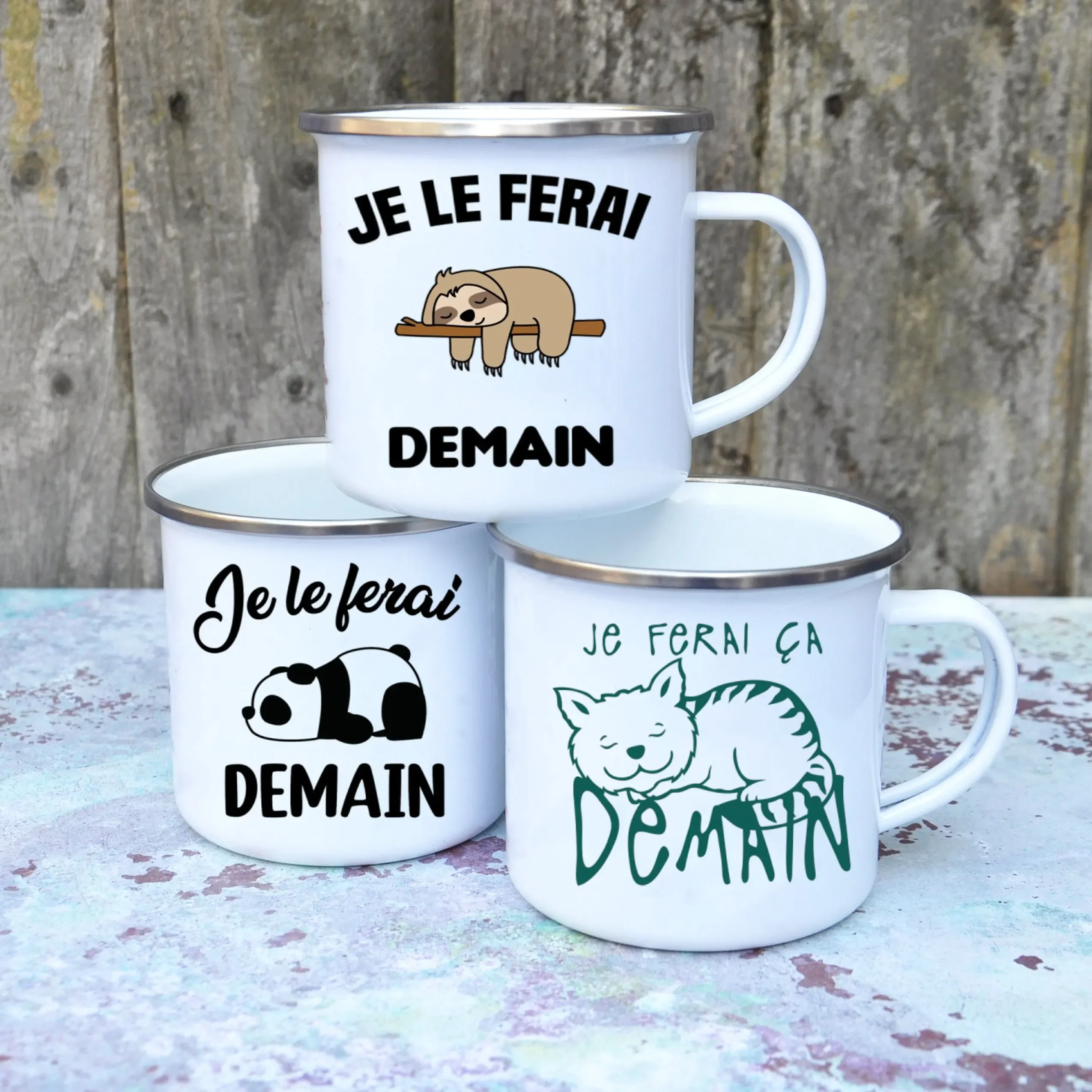 Cangkir kopi Enamel lucu Pranc - Wine Beer Coffee Drink ulasan dan harga