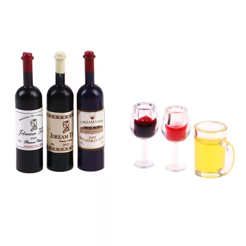5 Buah 1:12 Rumah Boneka Minia - Wine Beer Europe ulasan dan harga