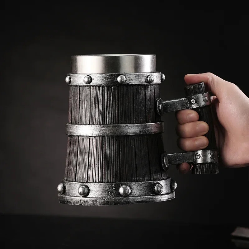 600Ml Mug Bir Gaya Kayu Viking - Wine Beer Europe ulasan dan harga