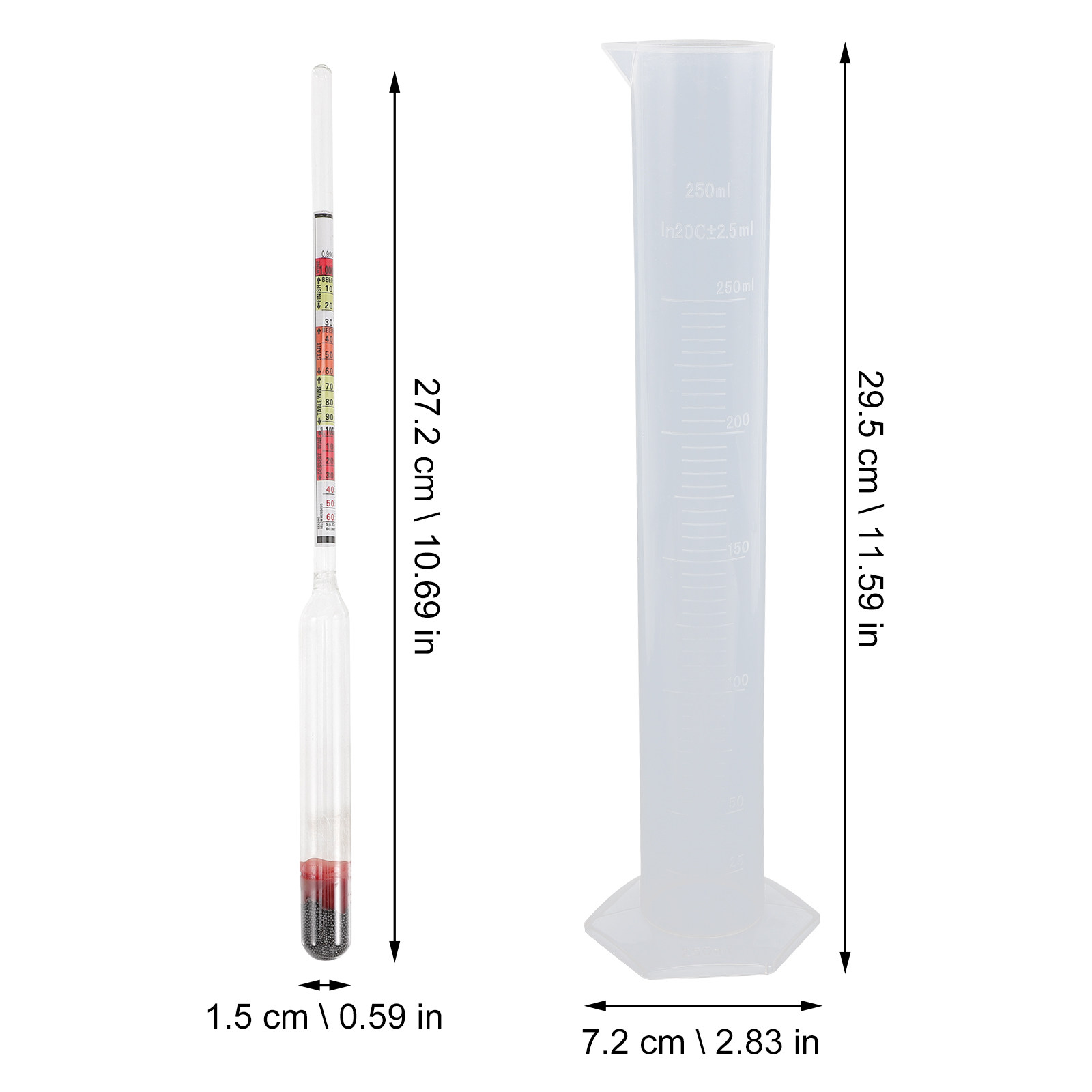 1Set Kit Hidrometer Skala Tiga - Beer Wine Kit ulasan dan harga