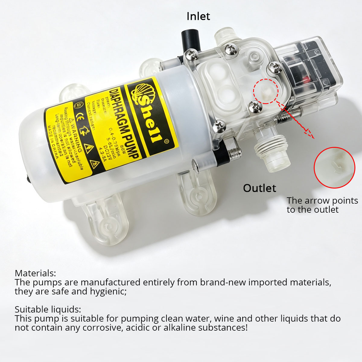 Pompa Diafragma 12V 80W Food G - Wine Beer Food ulasan dan harga