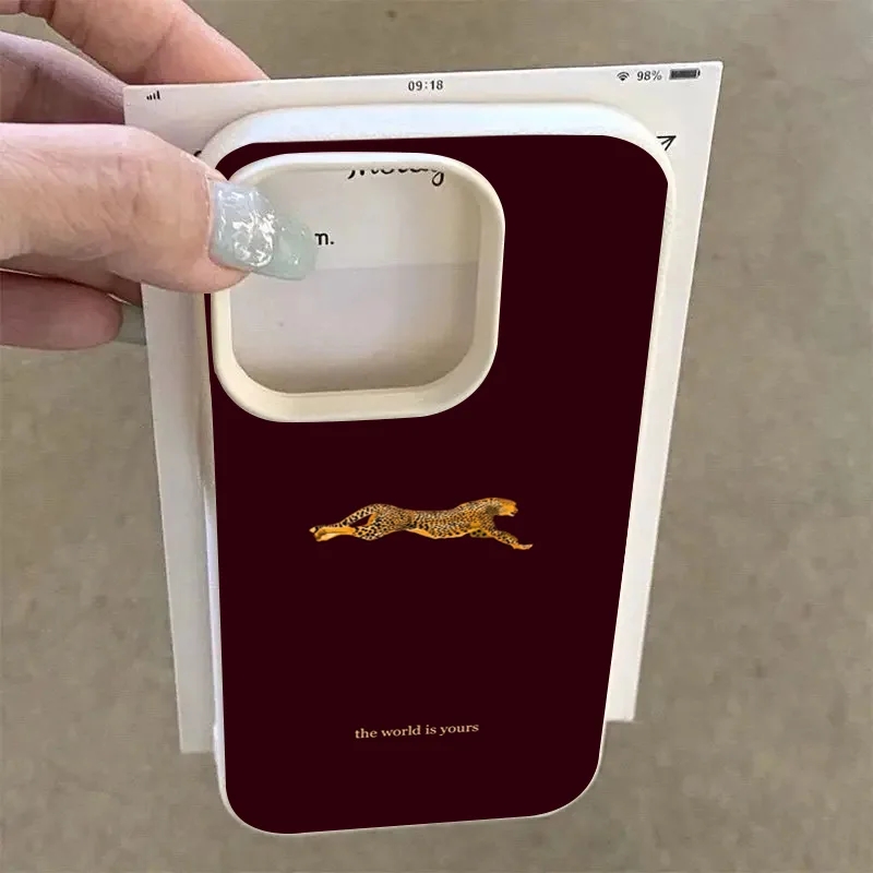 Casing HP Motif Leopard Merah  - Wine & Beer Quito ulasan dan harga