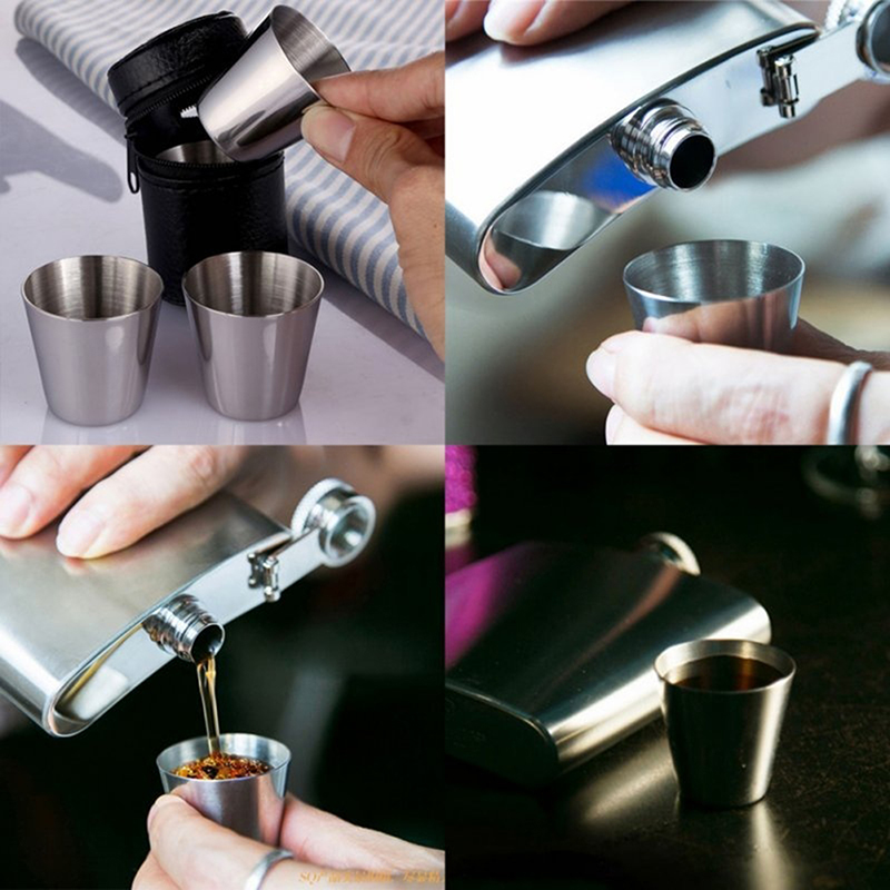 Cangkir Mini Stainless Steel,  - Wine Beer Glass Set ulasan dan harga