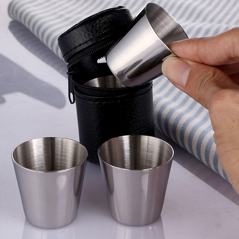 Cangkir Mini Stainless Steel,  - Wine Beer Glass Set ulasan dan harga
