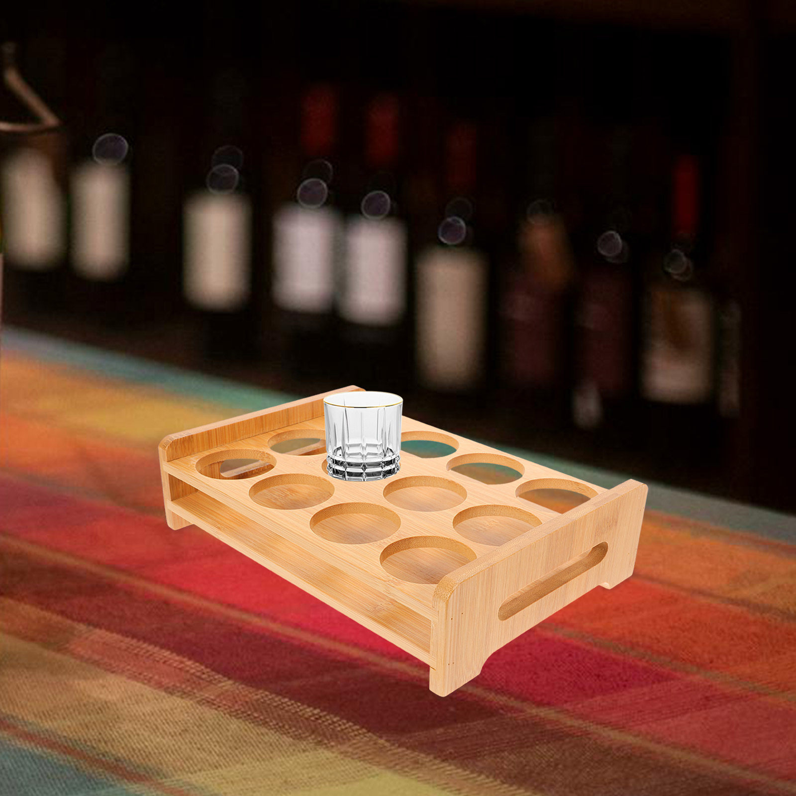 Tempat Gelas Shot Bambu Serbag - Wine Beer Whiskey ulasan dan harga