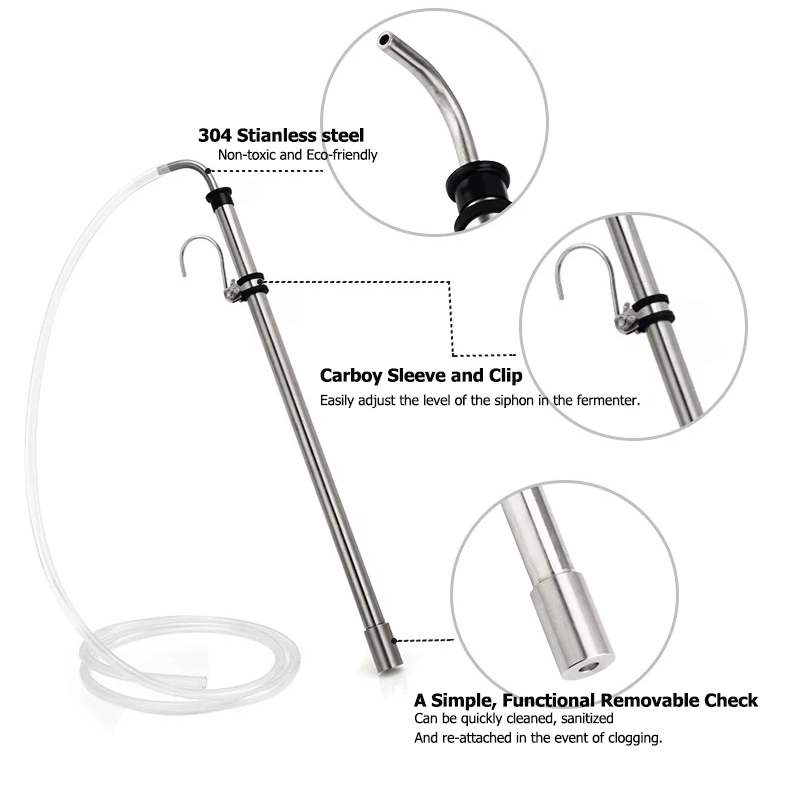 Siphon Bir Baja Tahan Karat de - Beer Wine Kit ulasan dan harga