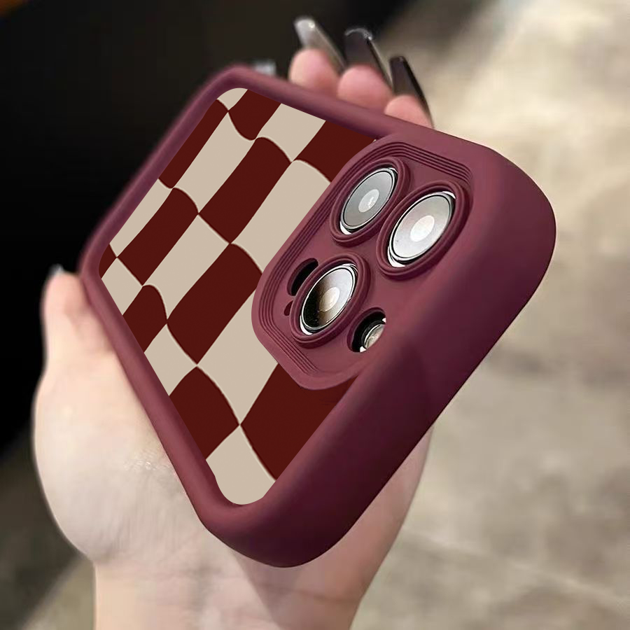 Casing Ponsel Pola Grid Deform - Wine & Beer Quito ulasan dan harga