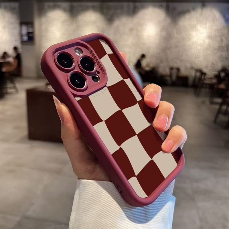 Casing Ponsel Pola Grid Deform - Wine & Beer Quito ulasan dan harga