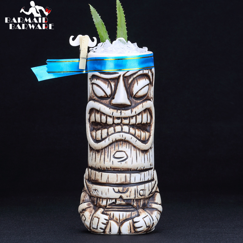 600Ml Mug Tiki Keramik Kreatif - Wine Beer Europe ulasan dan harga