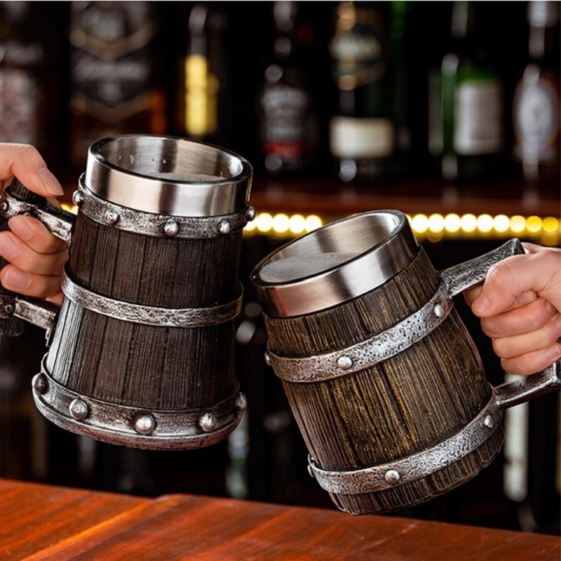 Gelas Bir Gaya Viking Kayu 600 - Wine Beer Europe ulasan dan harga