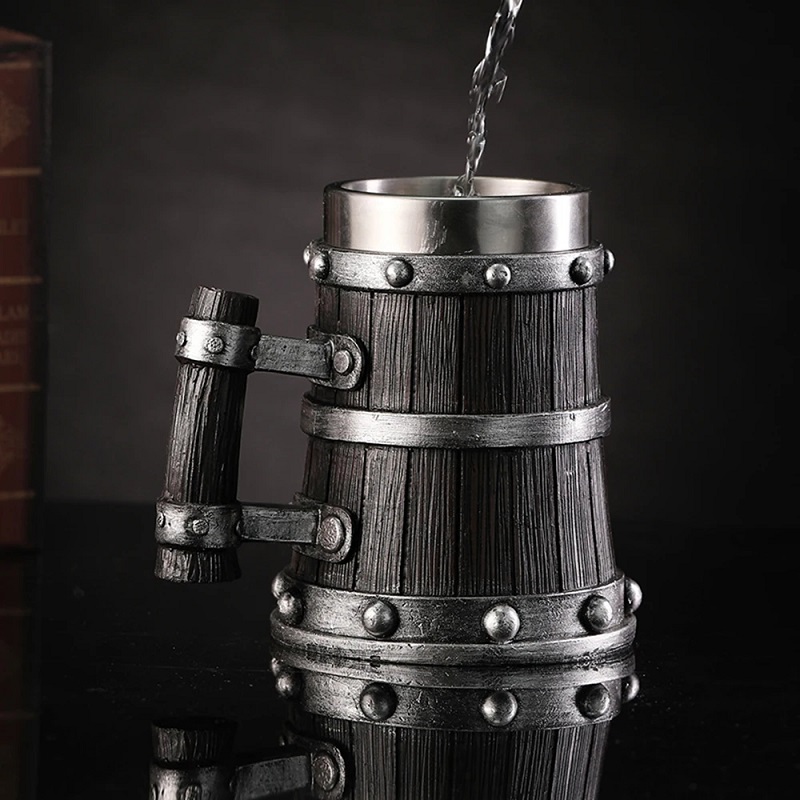 Gelas Bir Gaya Viking Kayu 600 - Wine Beer Europe ulasan dan harga