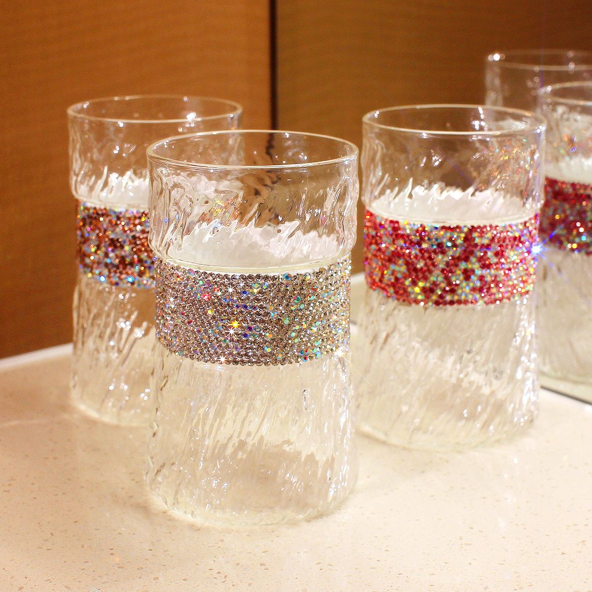 Gelas Kaca Bling Diamond 410ml - Wine Beer Coffee Drink ulasan dan harga