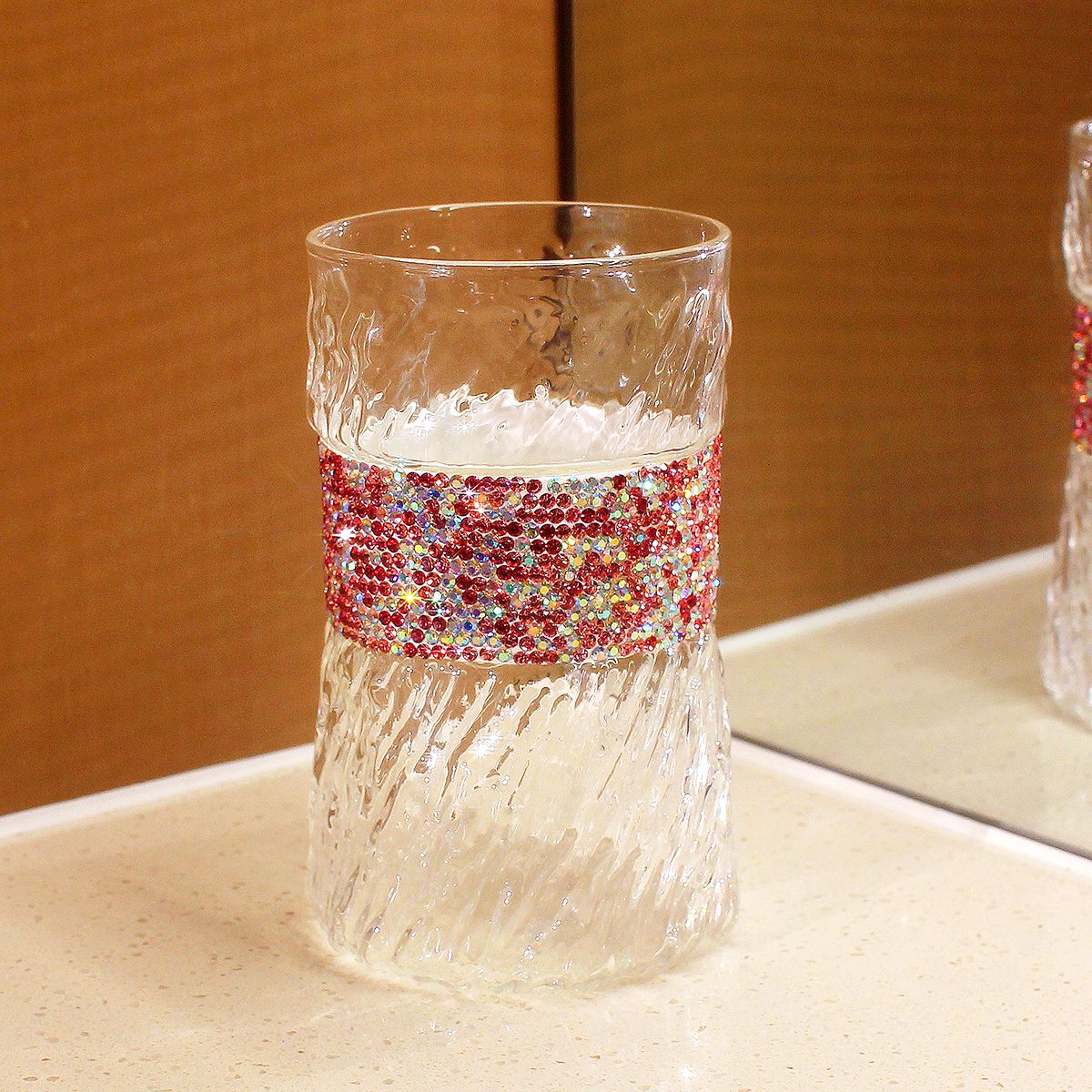 Gelas Kaca Bling Diamond 410ml - Wine Beer Coffee Drink ulasan dan harga
