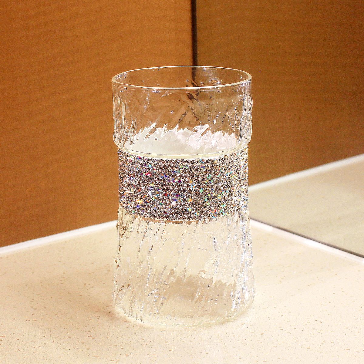 Gelas Kaca Bling Diamond 410ml - Wine Beer Coffee Drink ulasan dan harga