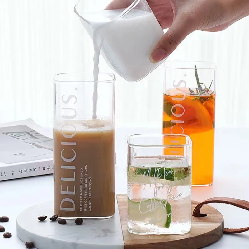 Gelas Kaca Sederhana Persegi G - Wine Beer Coffee Drink ulasan dan harga
