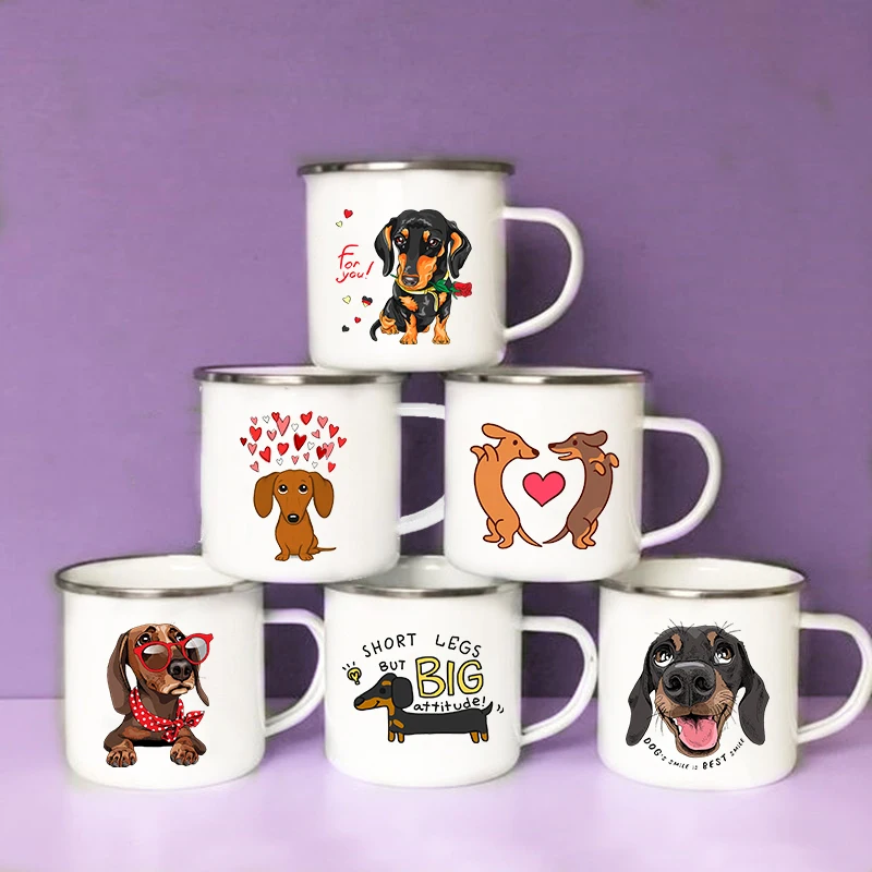 Lucu Dachshund cetak kreatif E - Wine Beer Coffee Drink ulasan dan harga