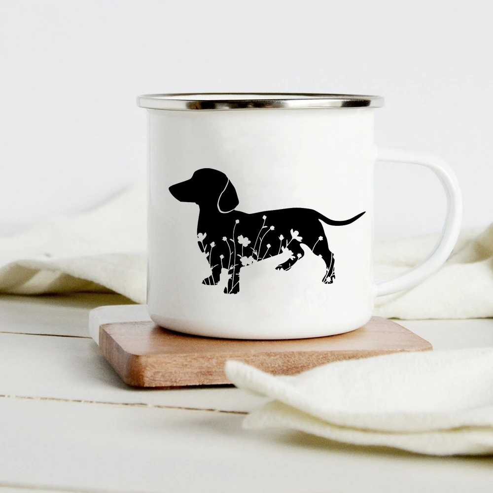 Lucu Dachshund cetak kreatif E - Wine Beer Coffee Drink ulasan dan harga