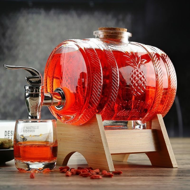 Botol Wiski Kaca 1L, Tong Angg - Wine Beer Whiskey ulasan dan harga