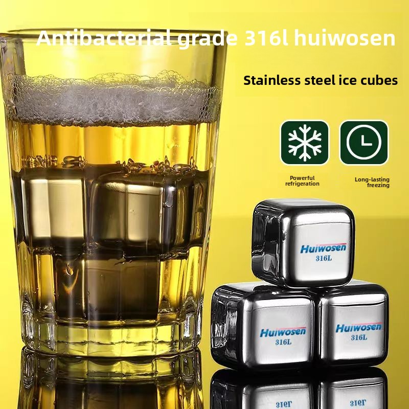 316 Stainless Steel Ice Cube R - Wine Beer Whiskey ulasan dan harga