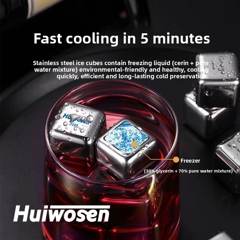 316 Stainless Steel Ice Cube R - Wine Beer Whiskey ulasan dan harga