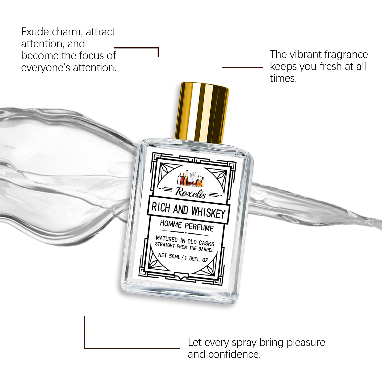 Roxelis 50ml Charm Whisky Parf - Wine&Beer Help ulasan dan harga