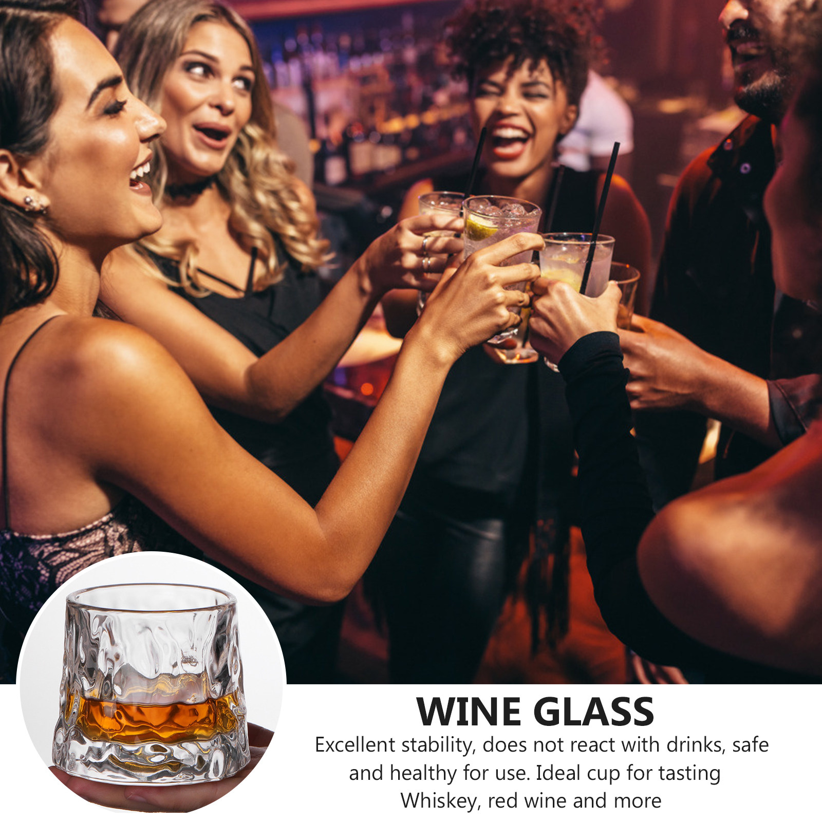 1 Buah Gelas Anggur Berpola Pa - Wine Beer Whiskey ulasan dan harga