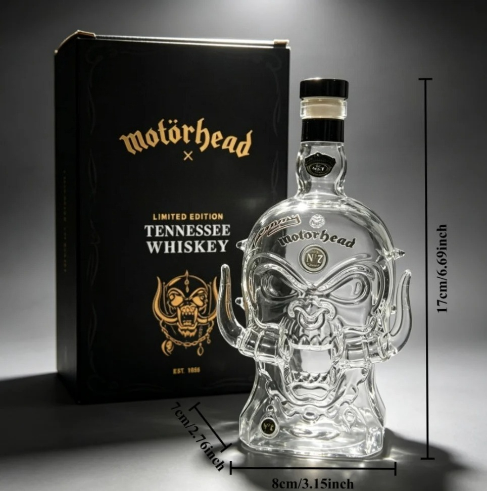Botol Wiski Kaca Tengkorak Ret - Wine Beer Spirits ulasan dan harga